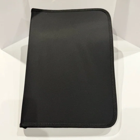 NEW Estarer Black Zip-Up Expandable File Folder Portfolio