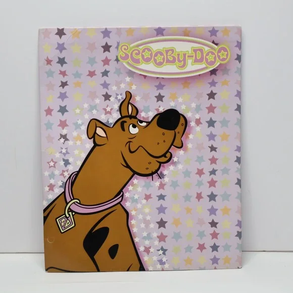 Scooby-Doo Vintage 2003 Starpoint 2-Pocket Folder‎ Purple Star Print SB14601