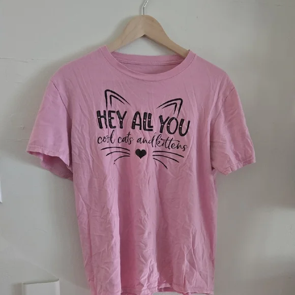 Pink Cat Graphic T-Shirt