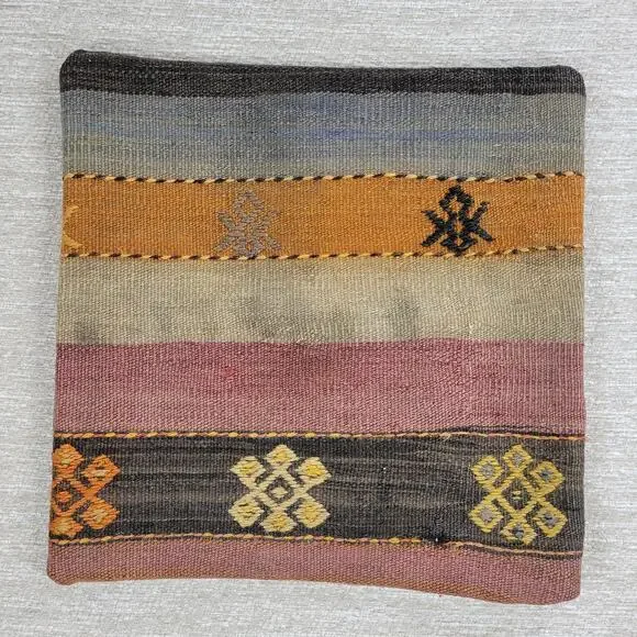 Vintage Handmade Wool Native American Pillow Case Cover 14.5 x 15 Southwest NWOT