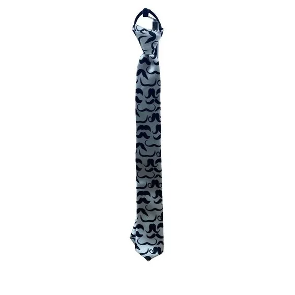 Funny Mustaches Neck Tie Kid‎ Size OS 15.5