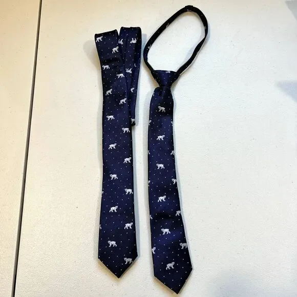 NWT Nordstrom Silk Matching Adult Child Ties Winter Holiday Polar Bear