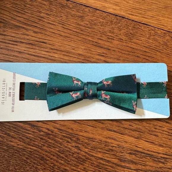 Pair of Class Club Deer Patterned Boys Ties