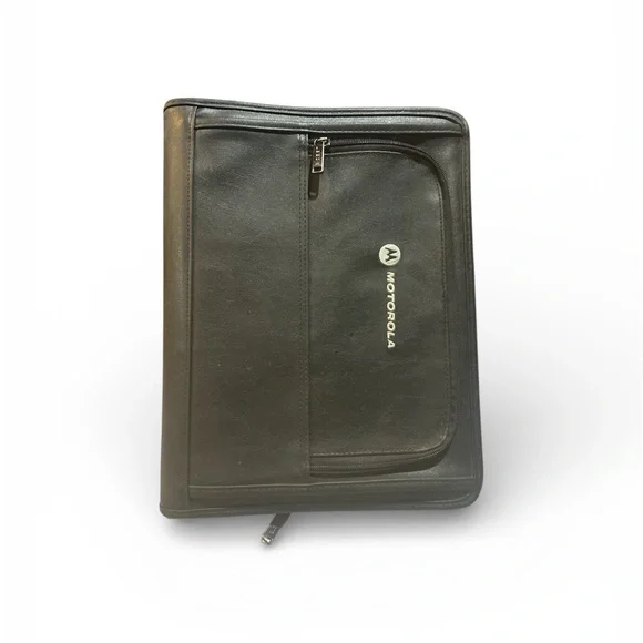 Leeds Black Leather Portfolio Binder