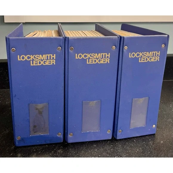 Vtg Locksmith Ledger Magazine Lot (Approx. 1971–1992) – 3 Binders/Files Included