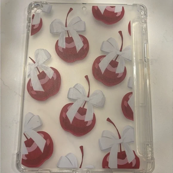 Red and White Tablet Case
