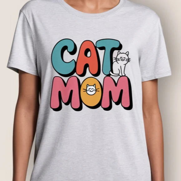 White Cat Minimalist Graphic Tee