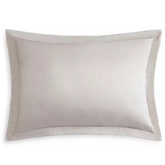 Hudson Park 680 Thread Count Cotton‎ Sateen KING Pillowsham Pewter MSRP $115