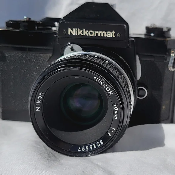 Vintage Nikkormat FT2 w/flash & Cannon PowerShot
