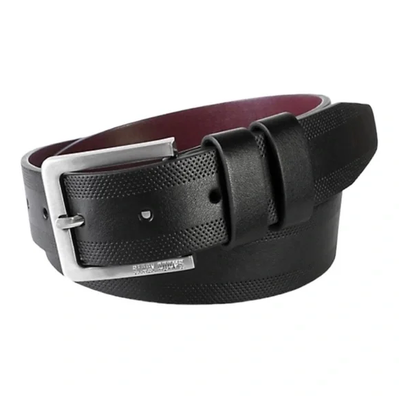 Stacy Adams Men's James Micro-Perf Patterned Edge Belt, SA530-601-36 (E1)