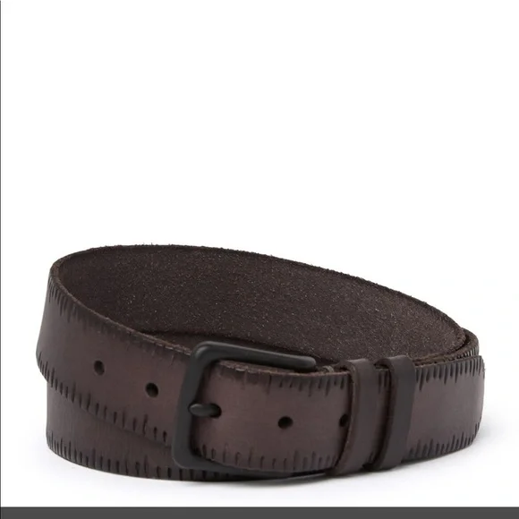 New all saints 35mm embossed leather belt size 40