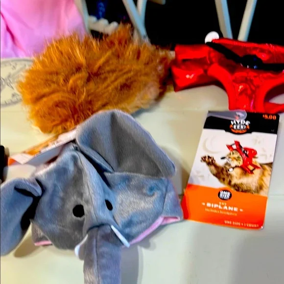 Gray Elephant, Bear and Airplane Cat Costume - Bundle