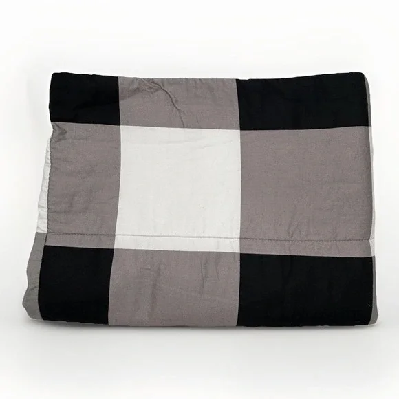 Beddy's Pillow Sham All Checked Out Black White Gray Check Pattern Discontinued