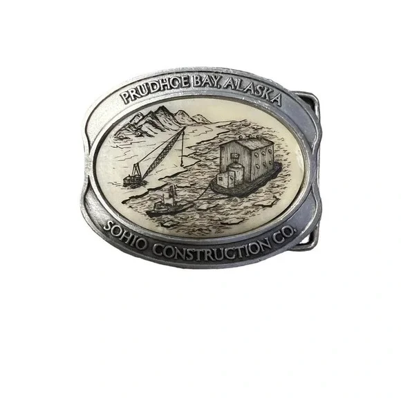 Vintage Sohio Construction Co. Belt Buckle