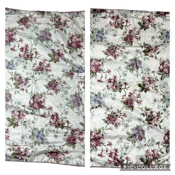 2 Waverly Rose Standard Pillow Shams Floral Gingham Norfolk Sonata Cottagecore
