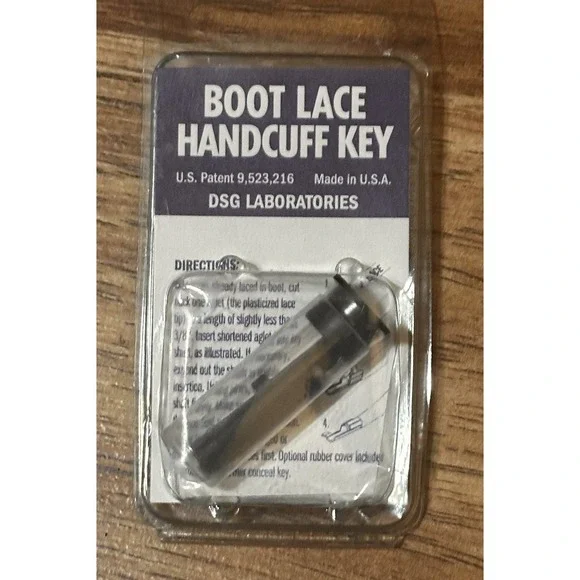Boot‎ Lace Handcuff Key NEW- Escape and Evasion Cuff Key DSG Laboratories USA