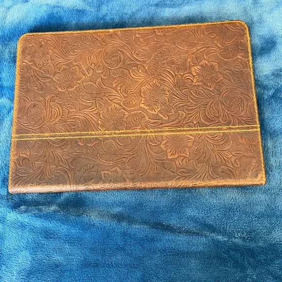 iPad tooled leather case