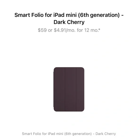 Smart Folio for iPad mini (6th generation) - Dark Cherry