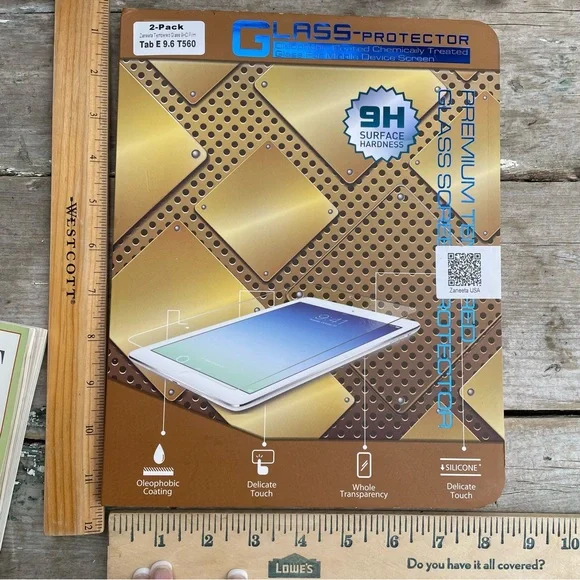 2-Pack Zaneeta Tempered Glass 9-0 Film Tab E 9.6 T560
