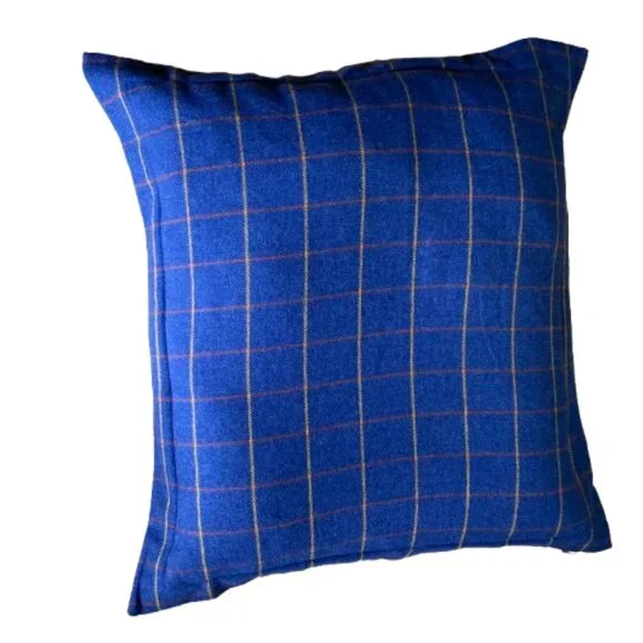 Tommy Hilfiger SALE! Merino Lambswool Pillow Sham Blue for pillow size 28x28