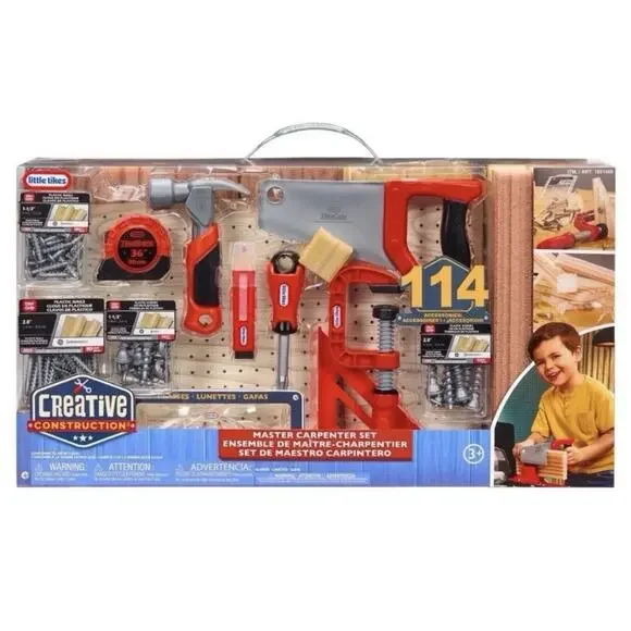 Little Tikes Creative Construction Master Carpenter Set 114 Accessories