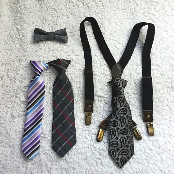 Boy's Toddler bundle Bundle of Suspenders and ties.