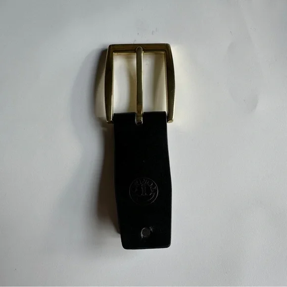 Torino Men’s Black Leather and Gold Belt Buckle ONLY! Belt not included