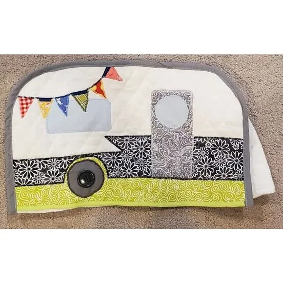 Quilted Appliqued Small Appliance Cover Camper Cottage Home Decor
