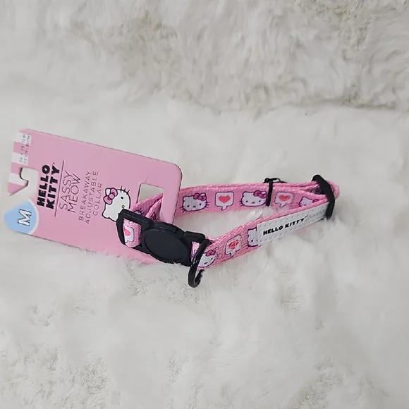 Hello Kitty Sassy Meow, breakaway adjustable collar Pink Size Medium