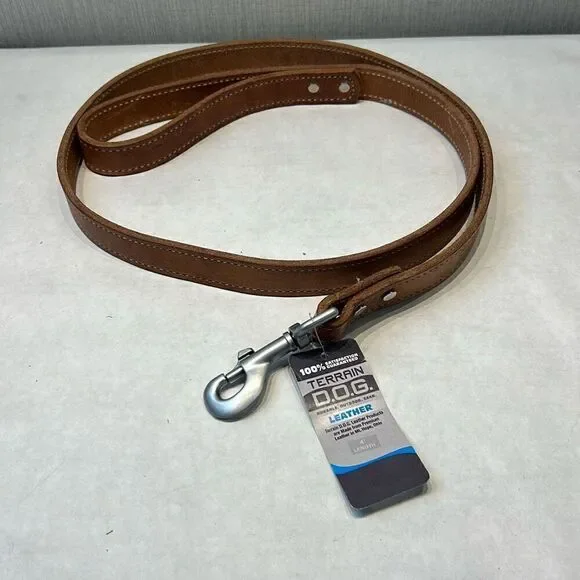 NEW Terrain D.O.G. Leather Leash 4' x 1