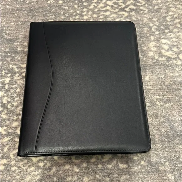 Black folder for paper pen and accessories. Legal size.