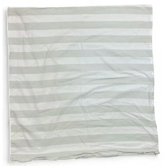 Vintage Shabby Chic Rachel Ashwell Couture Euro Sham Stripe Cotton Green 26x26
