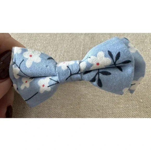 Blue Floral Kitten Collar Breakaway 6-9