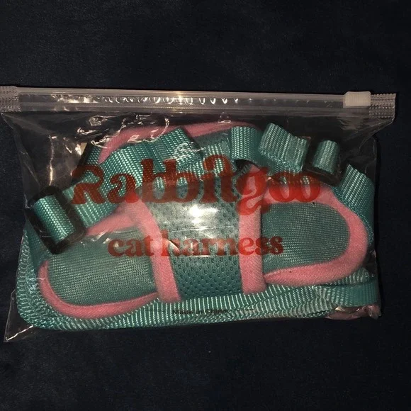 Rabbitgoo Cat Harness and Leash Set Green Pink XS Escape Proof Mesh Vest