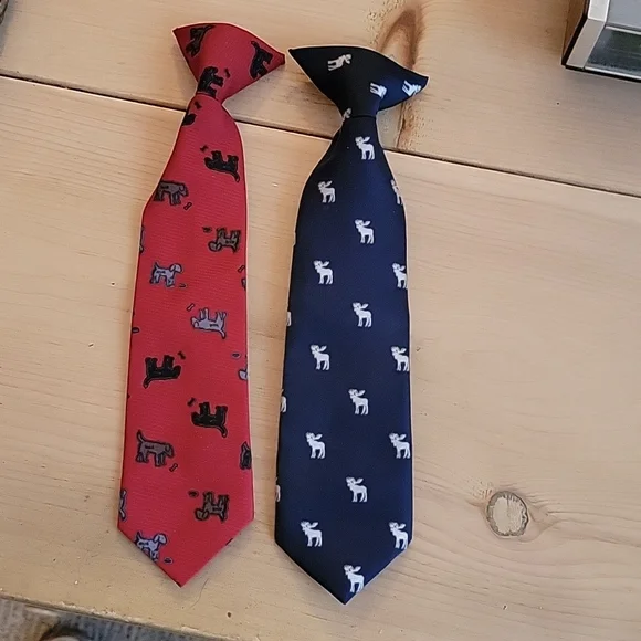 Boys Clip-on Ties - Dog & Moose-10