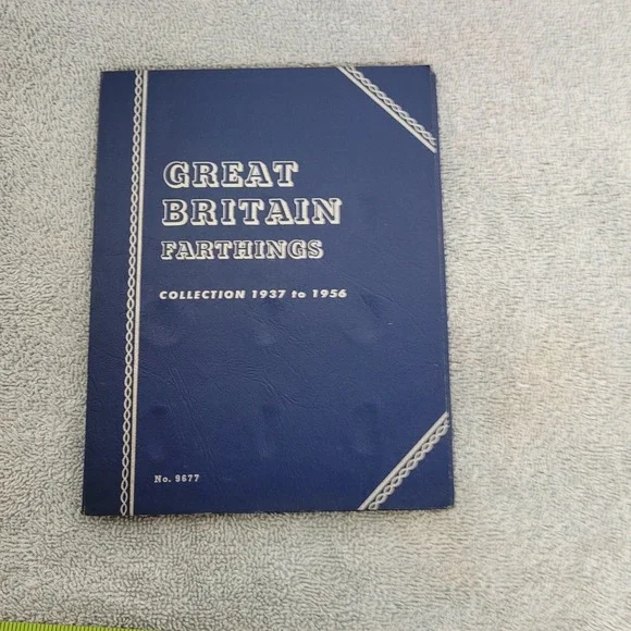 Whitman Great Britain Farthings Coin Folder No 9677 Collection 1937 to 1956 Blue
