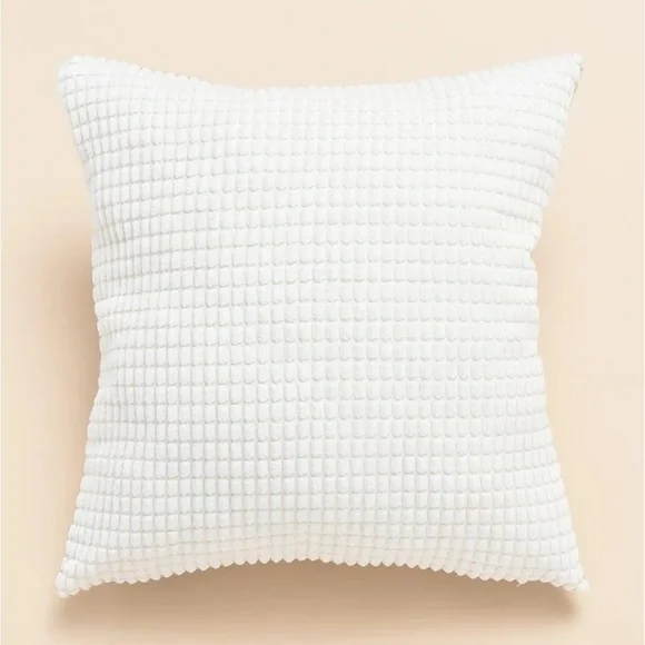 White Indent Pillow Case Cover