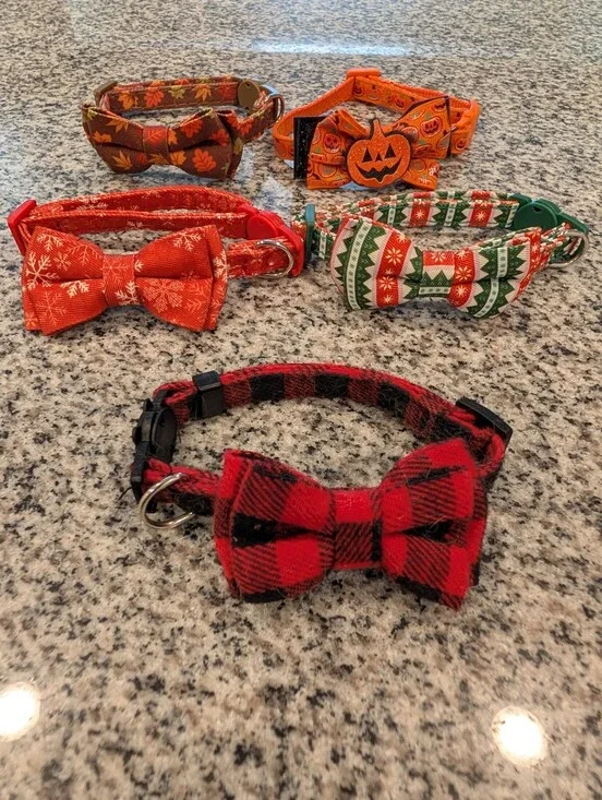 SET of 5 Breakaway Cat Collars