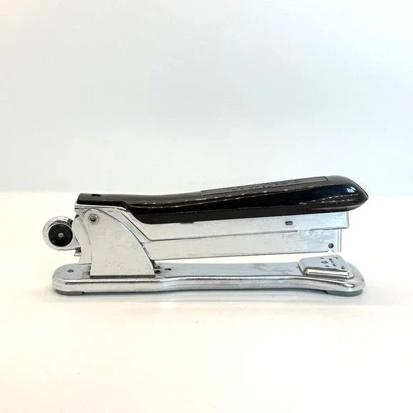 VTG‎ Ace Fastener Aceliner Model 502 Chrome Black Cap Stapler Chicago USA Retro