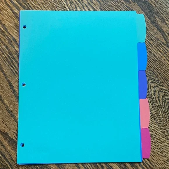 Multicolor Tabbed Binder Dividers
