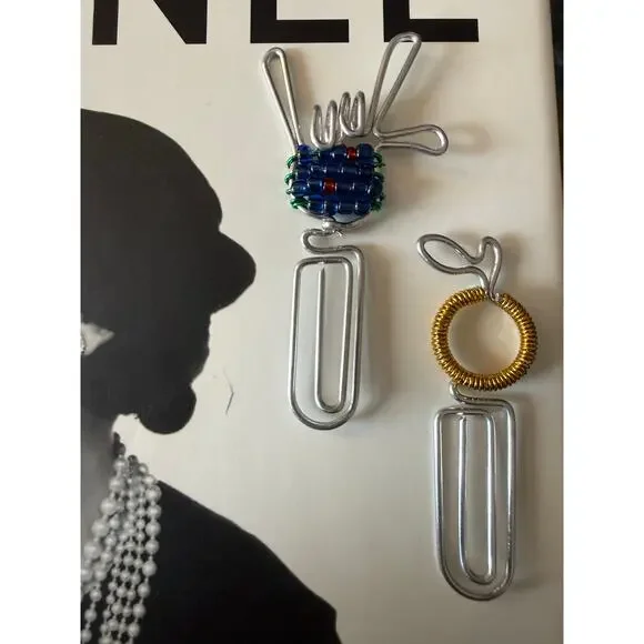 6/$25 Wacky Novelty Beaded Paperclips