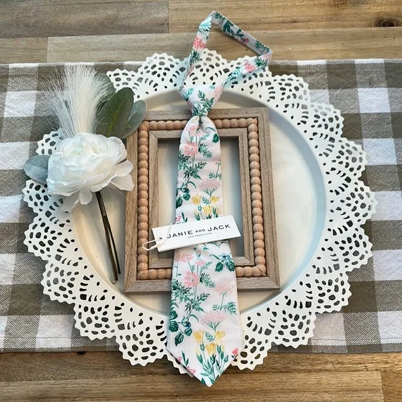 Janie and Jack Pastel Floral Tie NWT