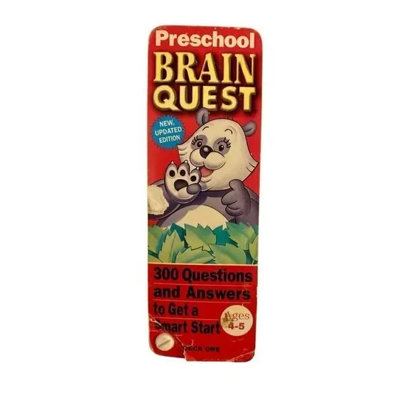 Brain Quest Preschool Age 4 300 Questions Answer Fan Cards
