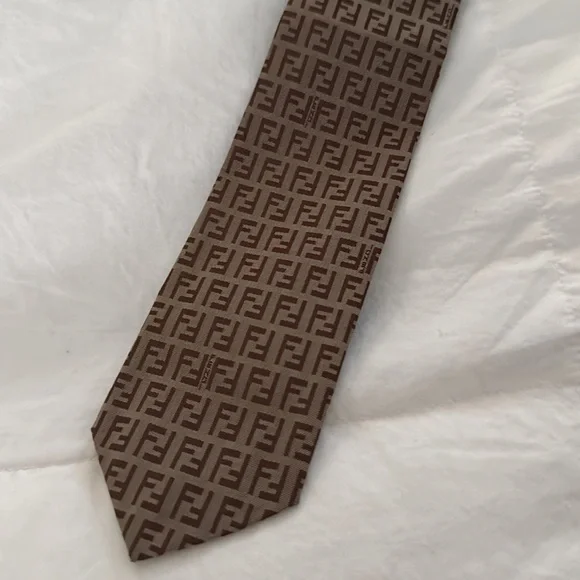 Brand New Fendi Boys Logo Tie | Designer Italian Luxury | Statement Accessory