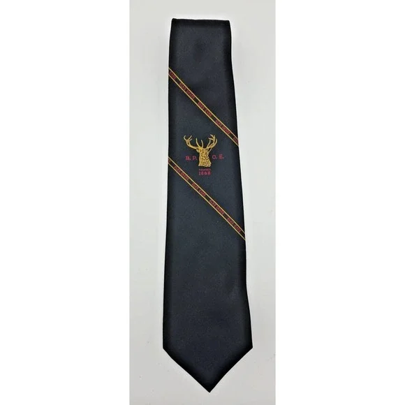 Elks Club ILLinois Children's Necktie Black Elk's Corp Men's Tie Classic