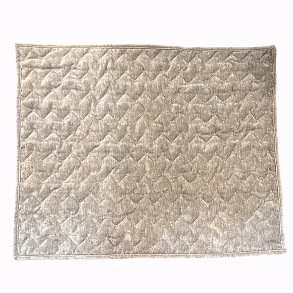 Gray Quilted Standard Size Fleece Pillow Case Brand New Never Used