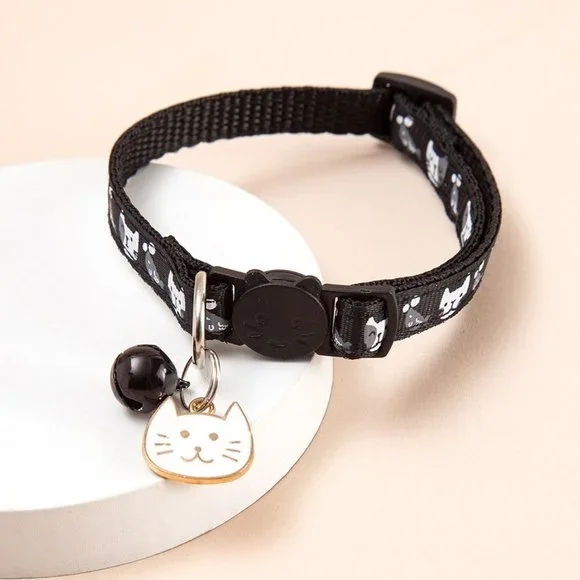 Black Pet Collar For Cat