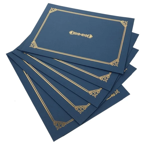 Elegant Blue and Gold Stationery Set
