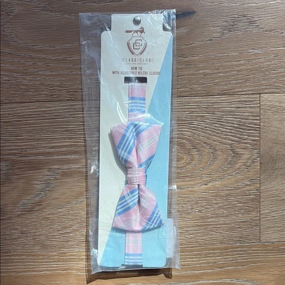 Class Club Kids Pink and Blue Bow Tie NWT