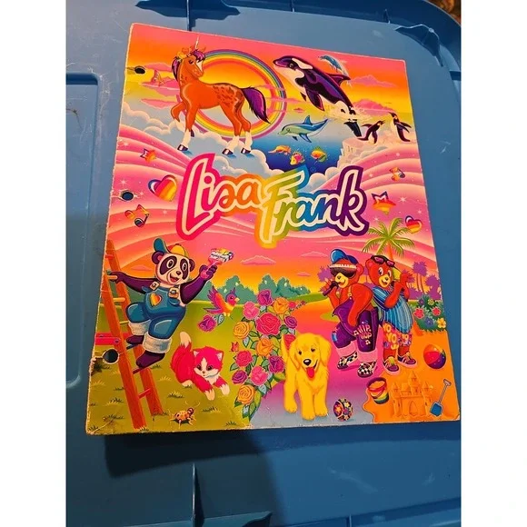 Vintage 90's Fantastic World Of Lisa Frank - Rainbow Folder See Pictures